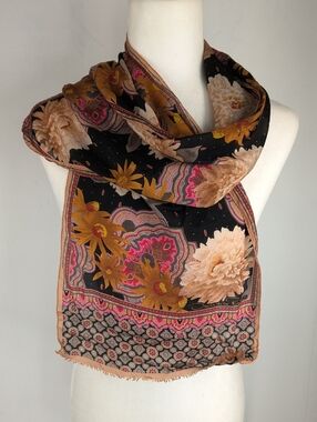 Vintage Oscar de la Renta Floral Scarf